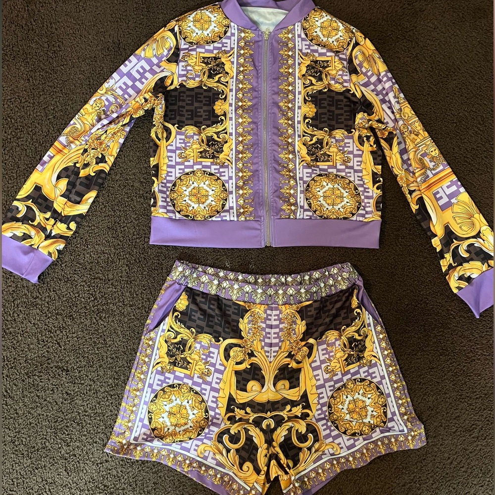Lilac and Gold 2 piece set - Picture 7 of 12